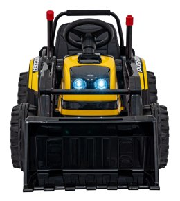 Koparka Traktor na akumulator dla dzieci Żółty + Ruchome Ramię Łyżka + Pilot + Wolny Start + Radio FM + LED
