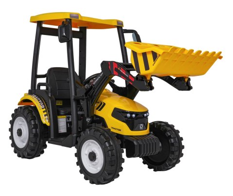 Pojazd MEGA Traktor D68 Z Przyczepką Żółty