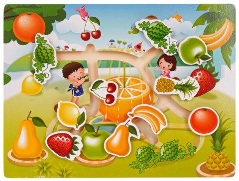 Drewniany Zestaw Puzzli Owoce Warzywa