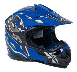 Kask Motocyklowy Enduro Niebieski M