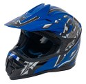 Kask Motocyklowy Enduro Niebieski M