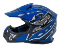 Kask Motocyklowy Enduro Niebieski M