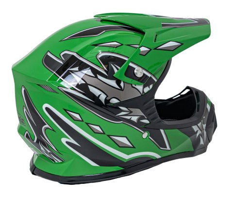 Kask Motocyklowy Enduro Zielony L