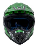 Kask Motocyklowy Enduro Zielony M