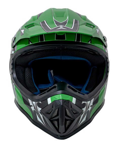 Kask Motocyklowy Enduro Zielony S