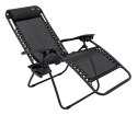 Leżak Ogrodowo Plażowy Czarny
