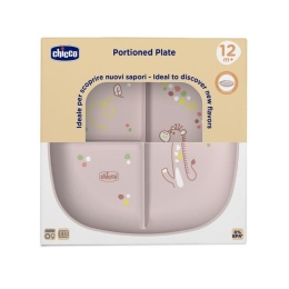 Talerz 3-dzielny beżowy 12m+