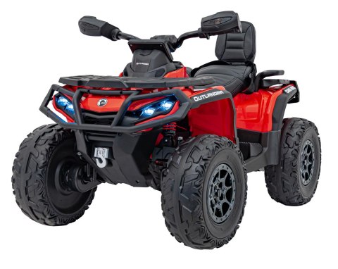 Quad Can Am Outlander ATV z Pilotem Czerwony