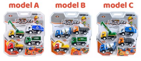 Zestaw autek AUTKA BUDOWLANE dźwig wywrotka śmieciarka betoniarka ZA2103