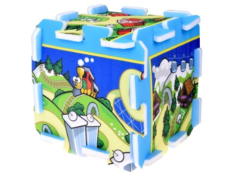 Puzzle piankowe MIASTO - ULICA Mata dla niemowląt 93x93cm ZA3150