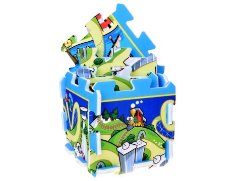 Puzzle piankowe MIASTO - ULICA Mata dla niemowląt 93x93cm ZA3150