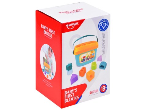 Zestaw edukacyjny Wiaderko klocki literki SORTER 16szt ZA3803