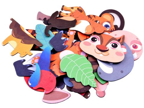 Puzzle Magnetyczne Zwierzęta 54 el tablica Magnetyczna Układanka ZA3971