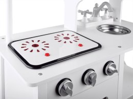 Interaktywna BIAŁA kuchnia drewniana dla dzieci Indukcja + akcesoria ZA4127