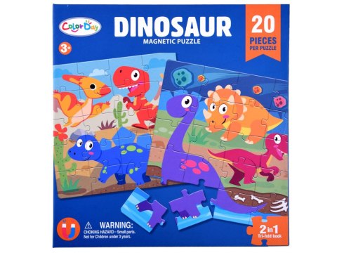 Książeczka Puzzle magnetyczne Dinozaury 40 ZA4268