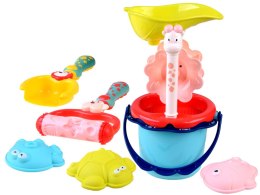 Zestaw wiaderko łopatka foremki do piasku ZA4351