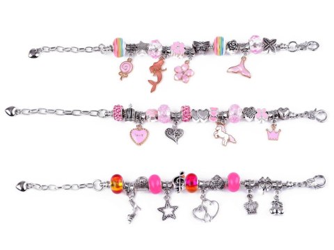 Koraliki w szkatułce zawieszki charmsy zrób to sam bransoletka ZA4384