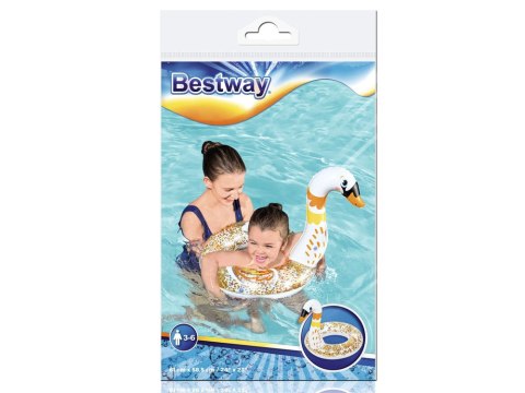 Bestway Dmuchane kółko do pływania dla dzieci BROKATOWY ŁABĘDŹ 61cm 36306