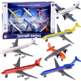 Zestaw Samolot metalowy pasażerskie samoloty 6 szt ZA4669