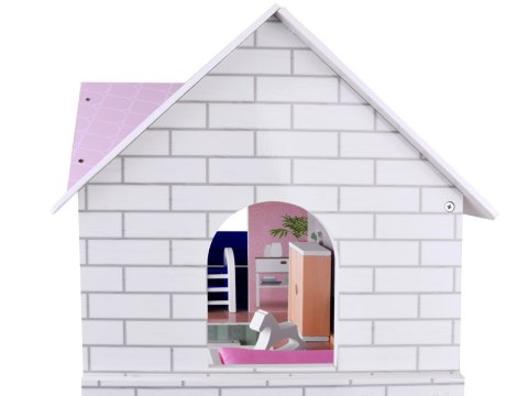 Domek drewniany dla lalek + basen winda mebelki ZA4835