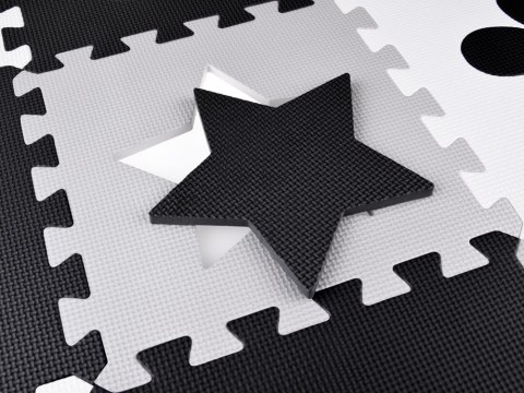 Puzzle piankowe - Kontrastowa mata dla niemowląt KSZTAŁTY 120x120cmZA4782