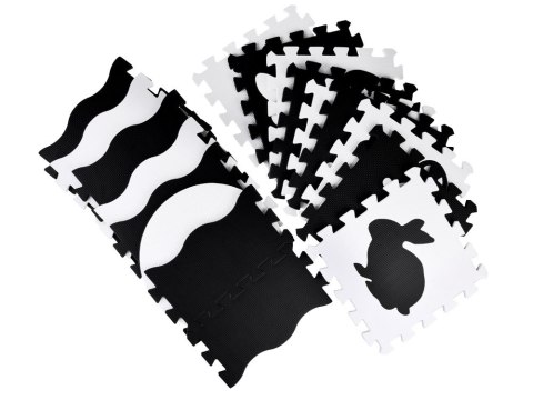 Puzzle piankowe - kontrastowa mata dla niemowląt ZWIERZĘTA 120x120cm ZA4783