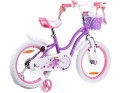 RoyalBaby Rower dziecięcy STAR GIRL 16cal koszyk kółka boczne RB16G-1