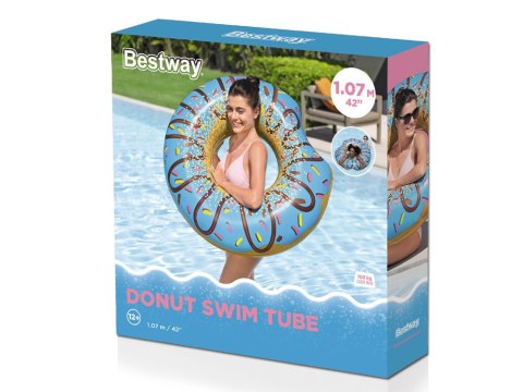 Bestway Duże dmuchane koło do pływania NIEBIESKI PĄCZEK 107cm 36118