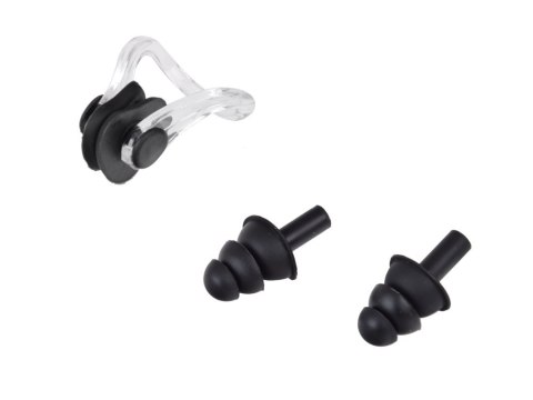 ZESTAW Okulary do pływania UV ANTI-FOG + zatyczki do uczu i nosa SP0792 SR