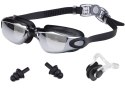 ZESTAW Okulary do pływania UV ANTI-FOG + zatyczki do uczu i nosa SP0792 SR
