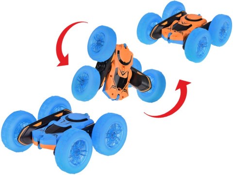 Szalone Autko 360 stopni dwustronne STUNT CAR obrót świecące koła RC0675