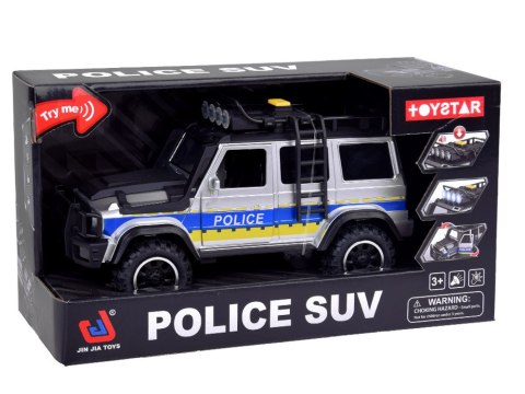 Auto terenowe Policja Radiowóz z napędem Światła + Dźwięki ZA5410