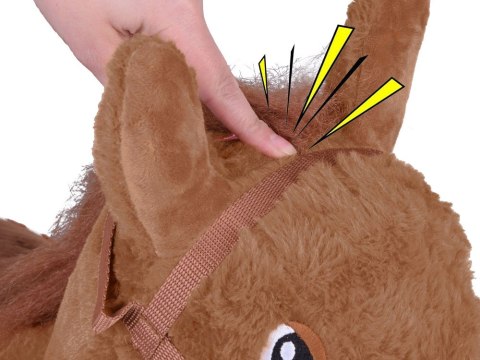 Pompowany konik skoczek pluszowy do skakania dla dziecka pompka ZA5443 CB