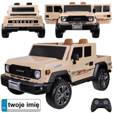 Duże auto PICKUP na akumulator elektryczne dla dzieci 2os 4x4 paka PA0329
