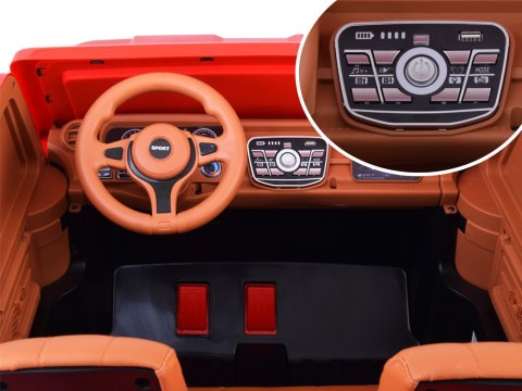 Duże auto PICKUP na akumulator elektryczne dla dzieci 2os 4x4 paka PA0329