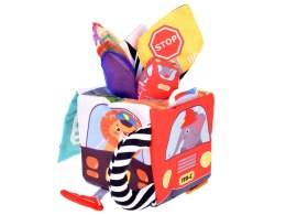 Miękka Kostka Sensoryczna Pojazdy pudełko z chusteczkami montessori ZA5587