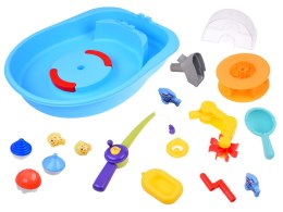 Niebieski stolik wodny z kołem młyńskim + akcesoria do łowienia ZA5566