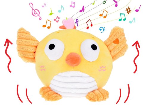 Pluszowa interaktywna piłka ptak KURA Nagrywa gra melodyjki wibruje ZA5575