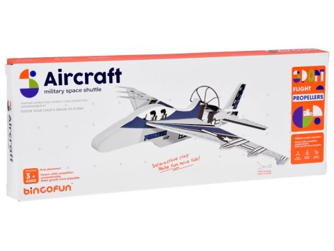 Składany lekki samolot z pianki lata świeci LED śmigło ładownie USB ZA5583