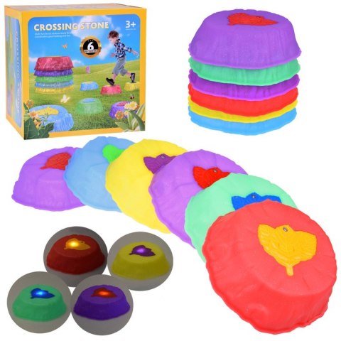 Świecąca ścieżka sensoryczna - kamienie do treningu równowagi 6 szt. SP0828