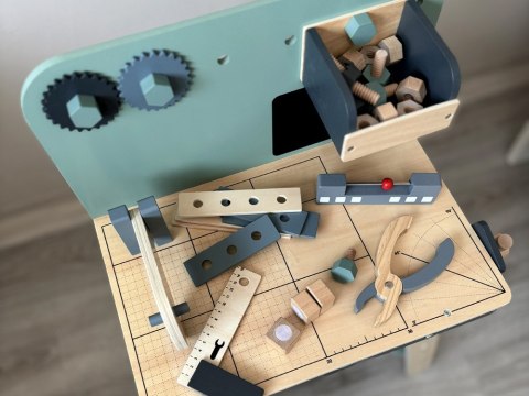 Warsztat drewniany dla małego majsterkowicza narzędzia dla dzieci ZA5616