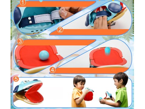 Zestaw sportowy - gra zręcznościowa Wyrzutnia PIES + 4 piłki ZA5604