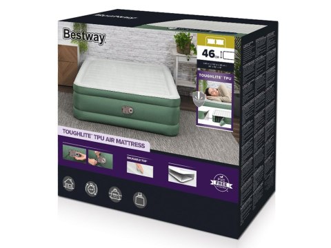 Bestway Dmuchany materac dwuosobowy samopompujący 203x152x46cm 69646