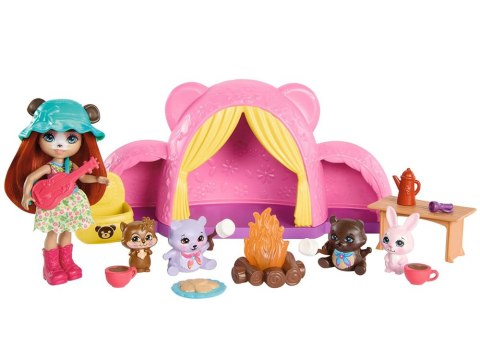 Enchantimals zestaw wycieczka pod namiot kemping lalka miś ZA5995