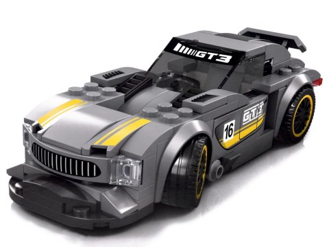 Klocki techniczne Sportowe auto SREBRNE 174-elementy + naklejki ZA4287