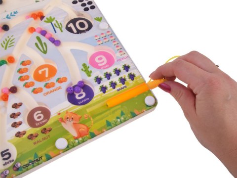 Magnetyczna układanka tablica labirynt nauka kolorów liczenia ZA5741