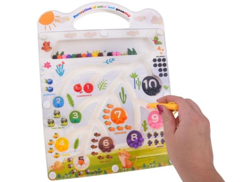 Magnetyczna układanka tablica labirynt nauka kolorów liczenia ZA5741