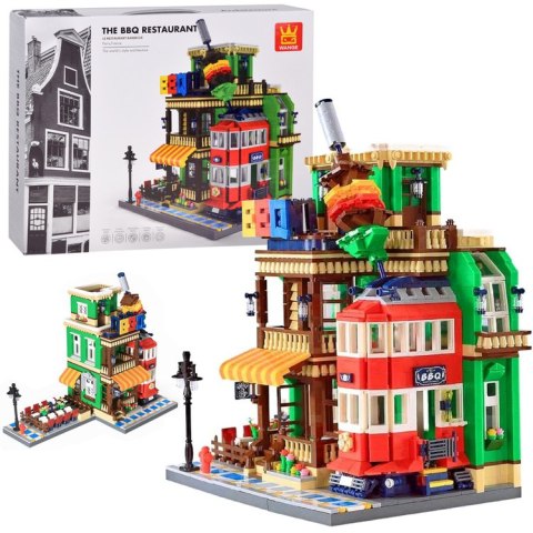 Klocki SERIA Świat-architektura stylu RESTAURACJA BBQ Paryż 1922ele ZA5749
