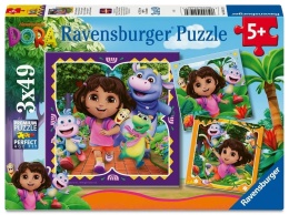 Puzzle dla dzieci 2D: Dora 3x49el