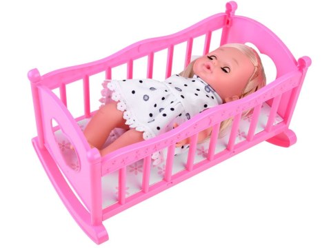 Duży zestaw lalka interaktywna wózek krzesełko łóżeczko akcesoria ZA4286